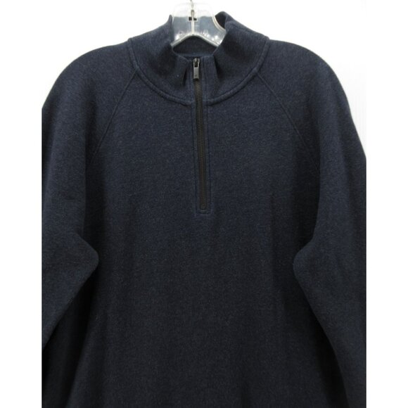 Naadam Sweater Large Cashmere Cotton 1/4 Zip Pullover Minimalist Knit - Picture 2 of 10